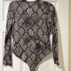 Haute Monde Snakeskin Print Top